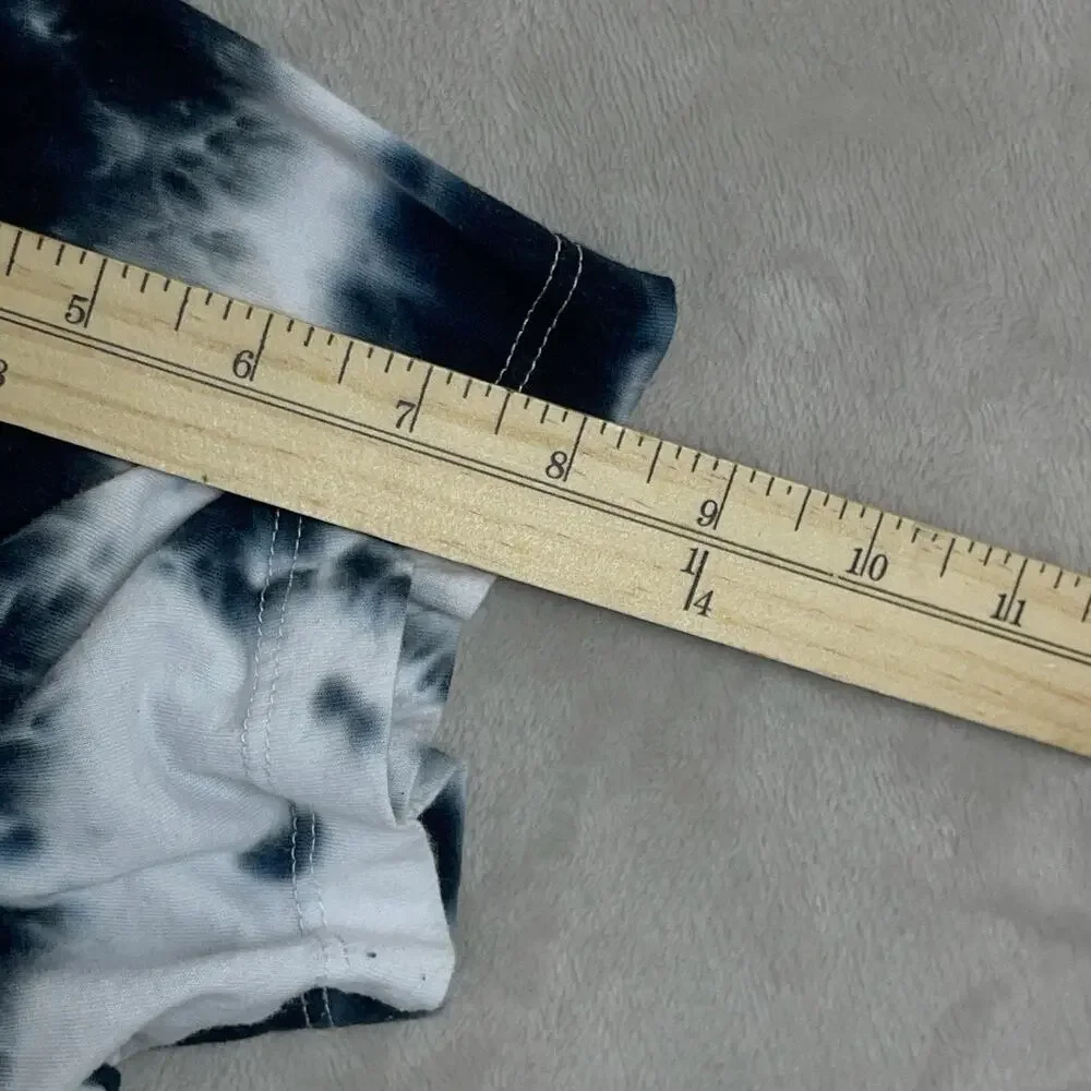 True Religion Tie Dye Black Velour Horseshoe T Shirt Men's 2XL Y2K Streetwear